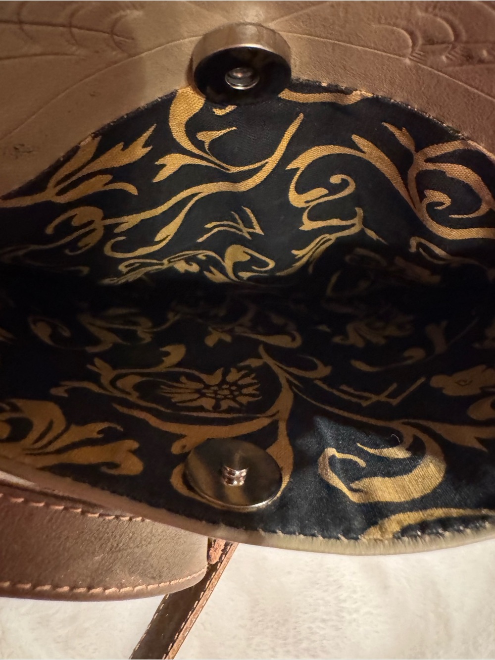 Labrado Leather in Beige and Brown - crossbody Embossed Leather Design - Picture 9 of 15